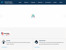 Tablet Screenshot of massanimalcoalition.org